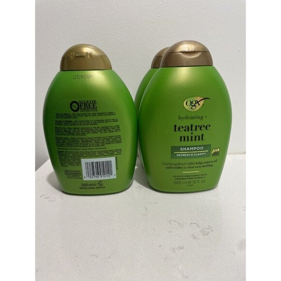 (3) New OGX Hydrating + Tea Tree Mint Shampoo 13floz Teatree Peppermint - Picture 3 of 3